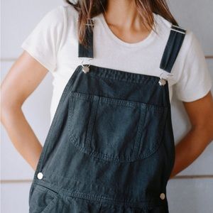 Ozma of California Standard Overalls, Tencil Bull Denim, Black